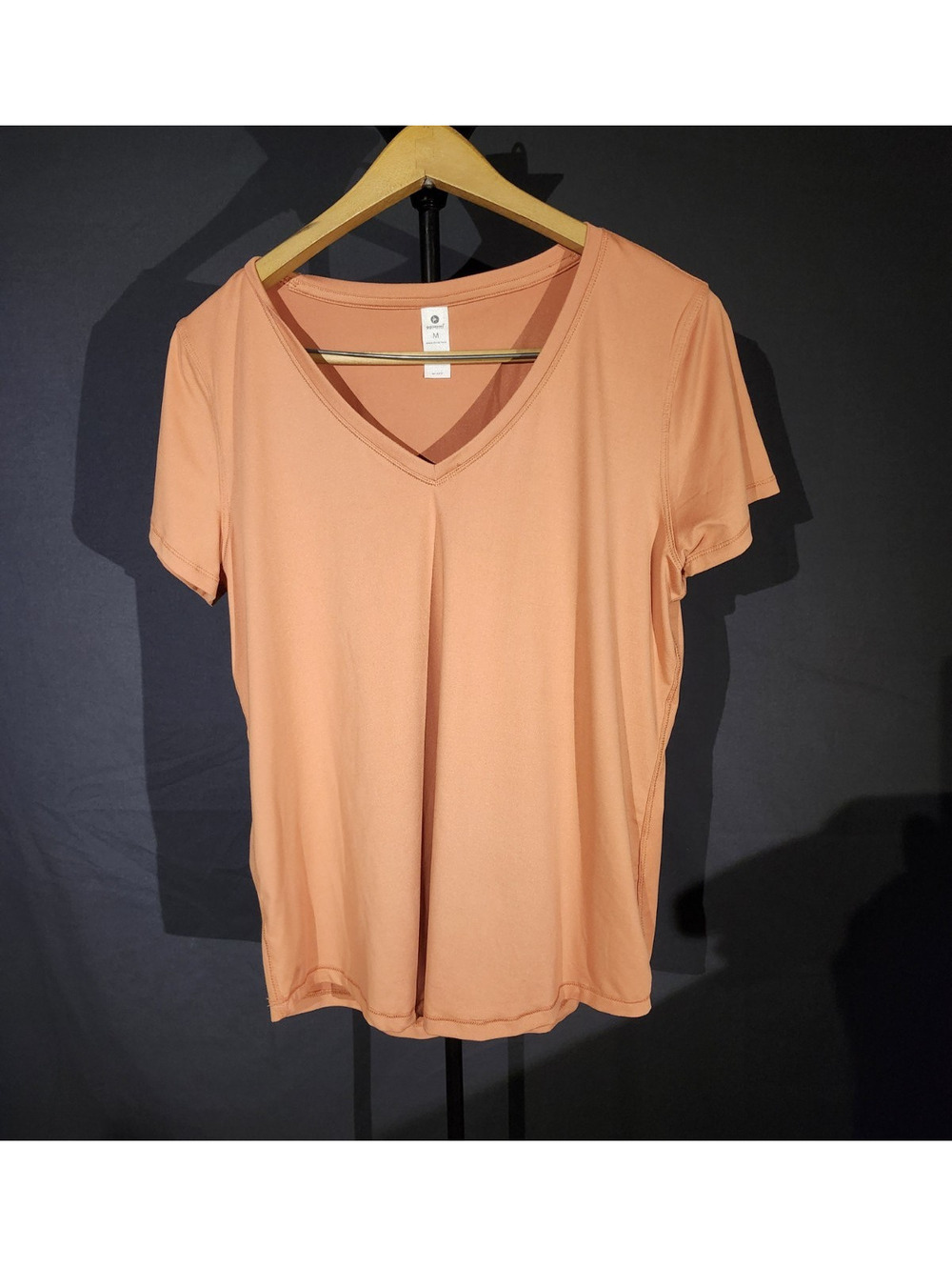 90 Degree by Reflex Women’s M V-Neck Stretch Activewear/Sleepwear Peach 0132